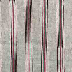 TISSU COTON IMPRIME SUZY RAYURES FOND IVOIRE