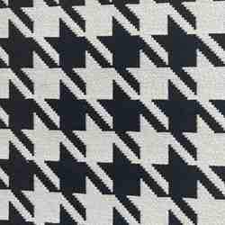 TISSU JACQUARD PIED DE COQ NOIR BLANC