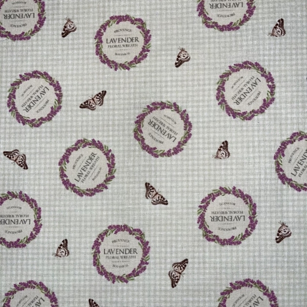 POPELINE DE COTON VICHY LAVANDE