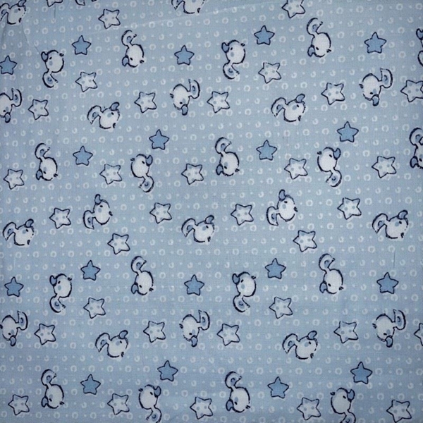 COUPON COTON CANETON BLEU 1M50 X 1M40