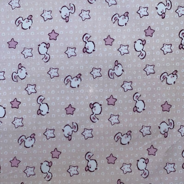 COUPON 3 M COTON CANARD ROSE