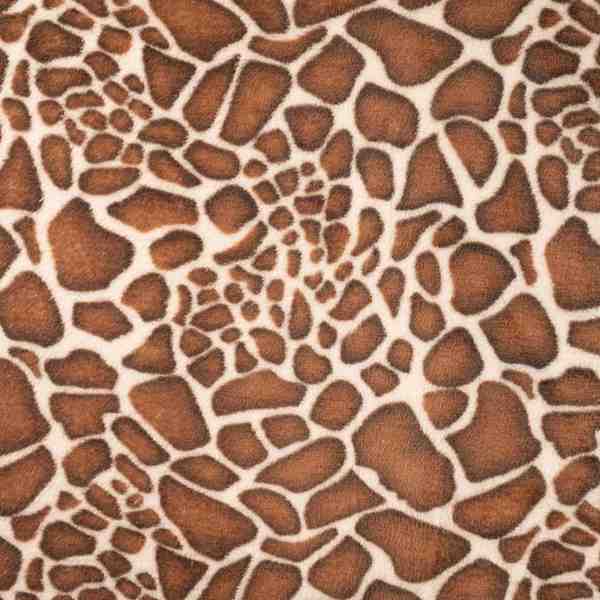 TISSU POLAIRE TOUT DOUX IMPRIME GIRAFE