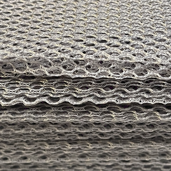 TISSU FILET MESH POLYESTER GRIS ARGENT 