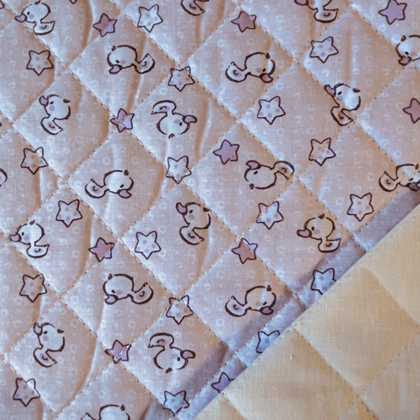 TISSU MATELASSE ENFANT COTON CANARD ROSE 