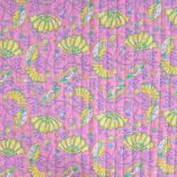TISSU MATELASSÉ COTON IMPRIMÉ RÉVERSIBLE ROSE 
