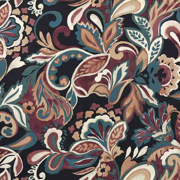 TISSU VISCOSE STRECH IMPRIME ARABESQUE VERT