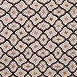 TISSU VISCOSE CARRE BEIGE FOIL