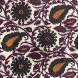 TISSU TEDDYJACQUARD CACHEMIRE BORDEAUX