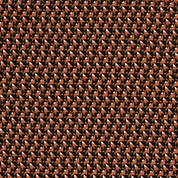 TISSU CREPE VISCOSE IMPRIME TRIANGLE ORANGE NOIR