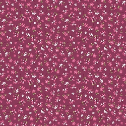 TISSU COTON IMPRIME AURELIE ROSE FUSCHIA