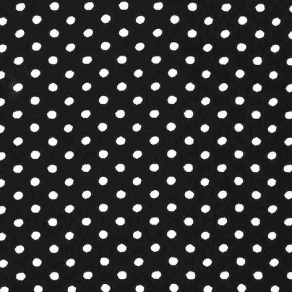 TISSU CREPE VISCOSE POIS BLANC FOND NOIR