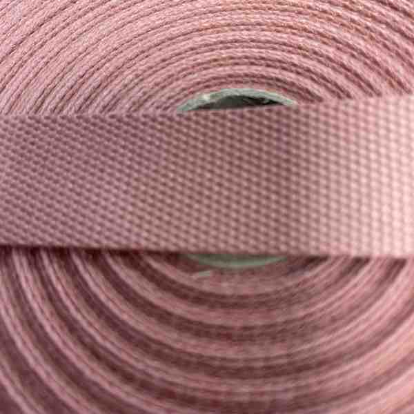 SANGLE 30MM POLYESTER VIEUX ROSE