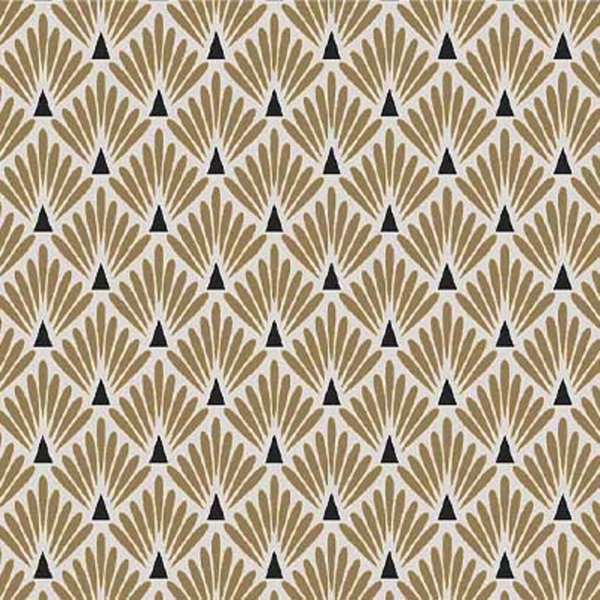 TISSU COTON ENDUIT ECAILLES DOREES OR