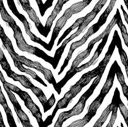 TISSU COTON PEAU DE ZEBRE NOIR BLANC