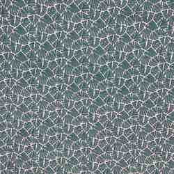 TISSU COTON ENDUIT EVENTAIL GRAPHIQUE TURQUOISE