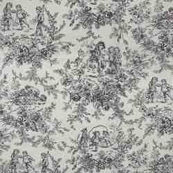 TISSU COTON RENFORCE MINI DIABOLO NOIR 280CM