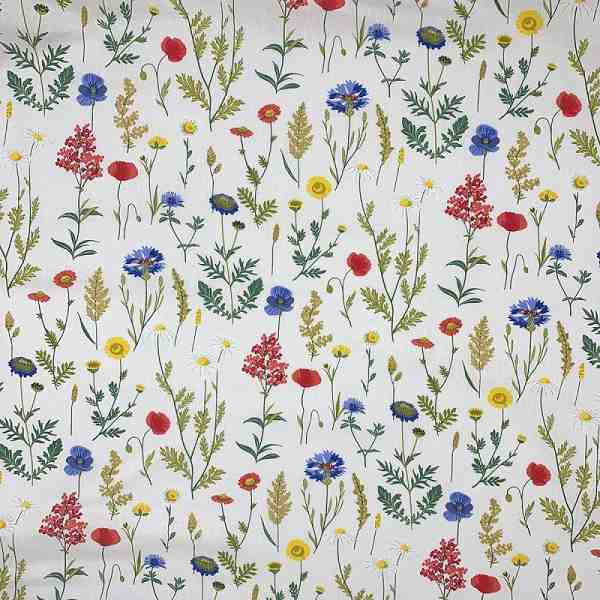 TISSU MFTA COTON FLEURS DES CHAMPS NATUREL