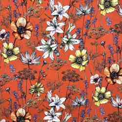 TISSU BACHETTE COTON MFTA ADELE 280cm TERRACOTTA