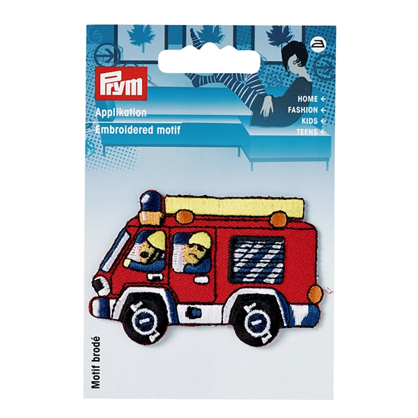 Ecusson Camion de pompiers, rouge