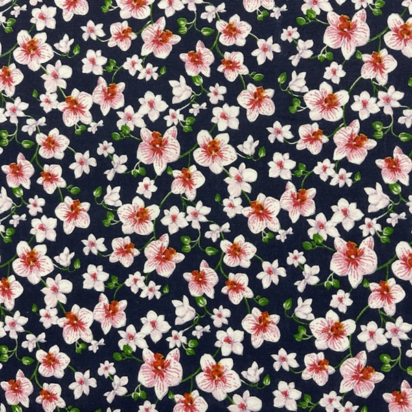 COUPON COTON OEKO-TEX JARDIN MARINE 0M95 X 1M40