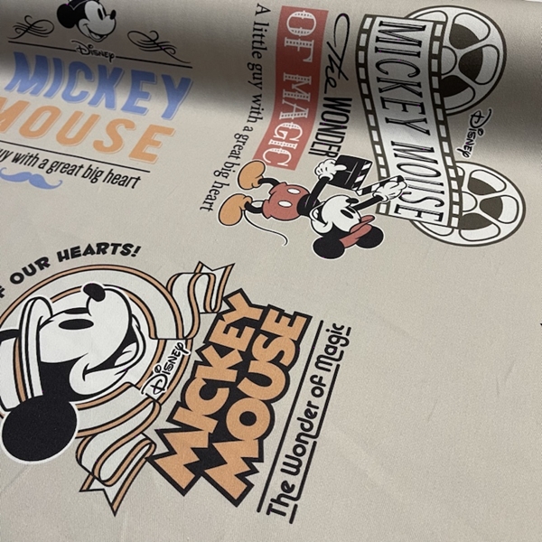 TISSU DISNEY COTON FILM MICKEY BEIGE