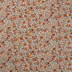 VOILE DE COTON OEKO-TEX FLEUR DIGITAL MELON