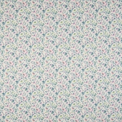 TISSU VOILE DE COTON DIGITAL VERT ROSE BLEU