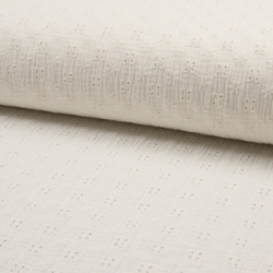 TISSU DOUBLE GAZE BAMBINO BRODE NATUREL