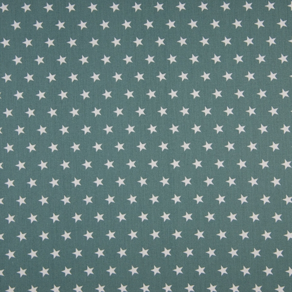 TISSU COTON CRETONNE ETOILE VERT TILLEUL OEKO-TEX