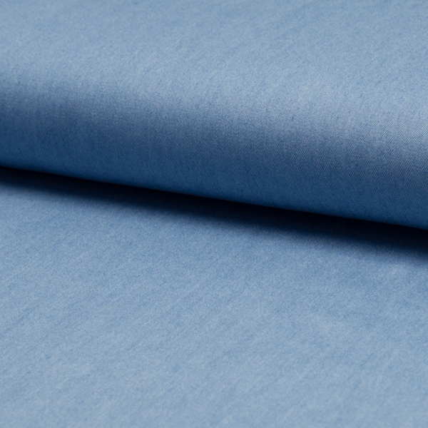 TISSU CHAMBRAY VISCOSE BLEU DELAVE