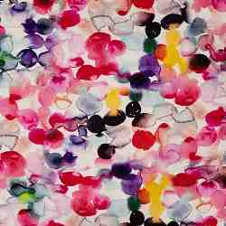 TISSU VISCOSE LIN IMPRIMÉ MOTIF AQUARELLE MULTI