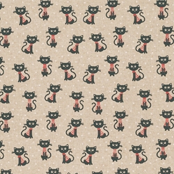 TISSU TOILE ASPECT LIN CHATS MIGNONS