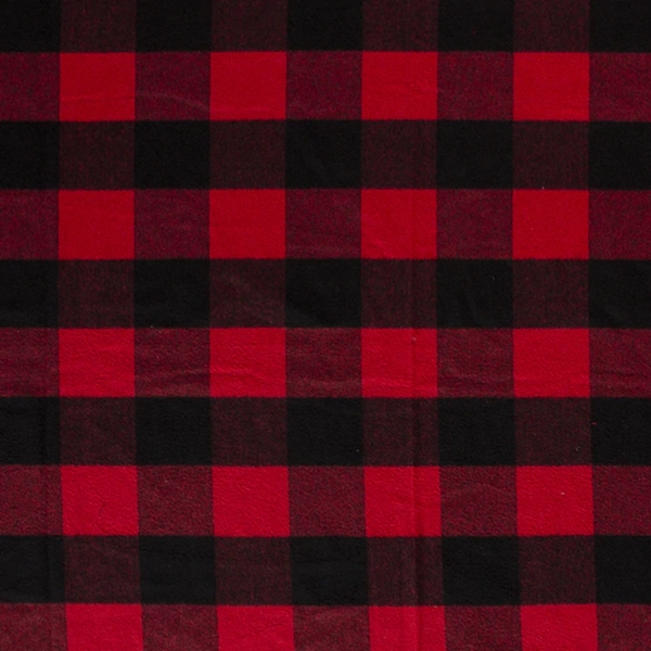 TISSU CARREAU CANADIEN ROUGE NOIR