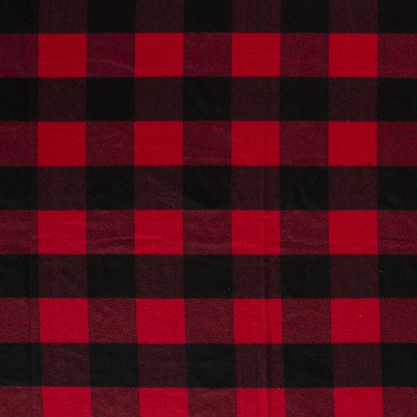 TISSU CARREAU CANADIEN ROUGE NOIR