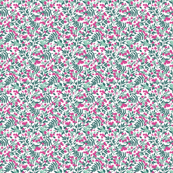 TISSU COTON IMPRIME ARIEL ROSE 