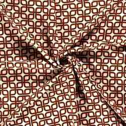 TISSU VISCOSE TWEEL LABYRINTHE FOND BLANC