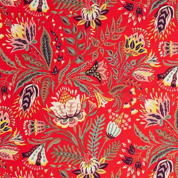 TISSU THEVENON POUR SIEGE EUPHORIA FOND ROUGE