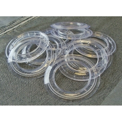 8 OEILLETS PLASTIQUES RONDS DIAM 40 TRANSPARENT