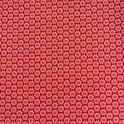 TISSU COTON IMPRIME PAQUERETTE ROUGE