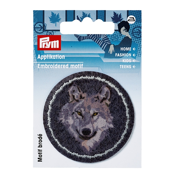 Ecusson Renfort Loup gris/anthracite