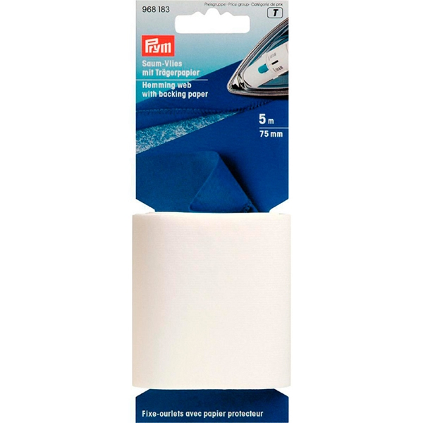 Fixe-ourlets avec papier protecteur 75 mm blanc