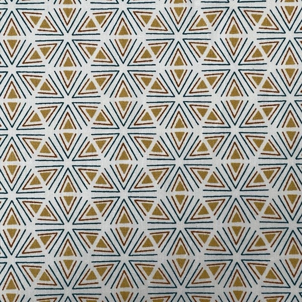 COUPON COTON TRIANGLE OCRE 1M50 X 1M40