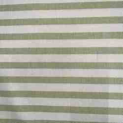 TISSU TOILE ASPECT LIN RAYURE PISTACHE