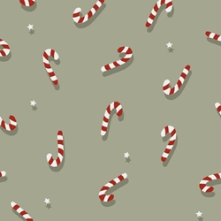 TISSU NOEL COTON SUCRE D'ORGE