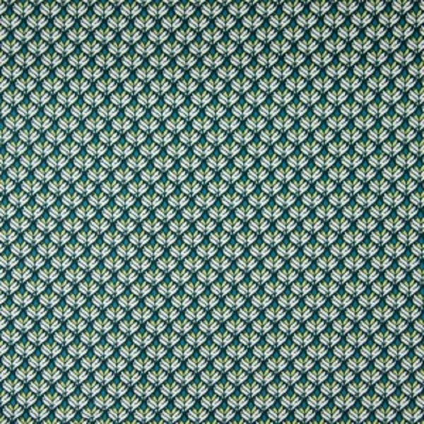 TISSU COTON  EPI DE BLE VERT BLEU 