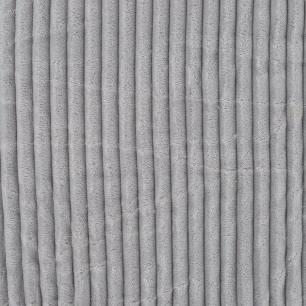 TISSU VELOURS COTELE GRIS ARGENT 