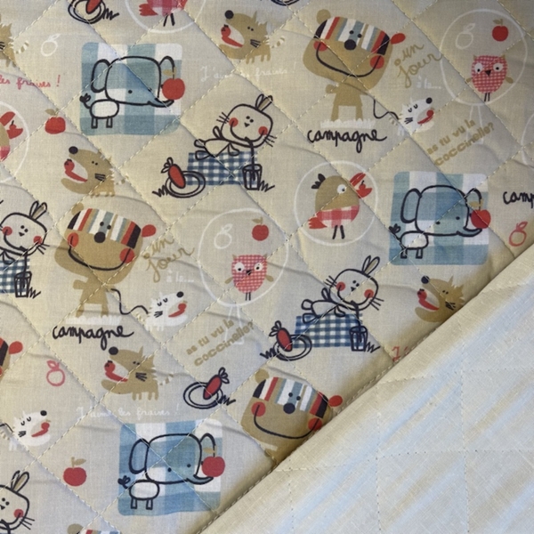 TISSU MATELASSE ENFANT CREME GOTS