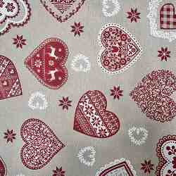 TISSU TOILE ASPECT LIN LINENLOOK COEUR DE MONTAGNE