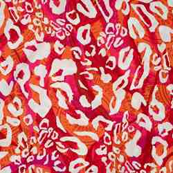 TISSU VISCOSE IMPRIM� MOTIF L�OPARD ABSTRAIT ROUGE