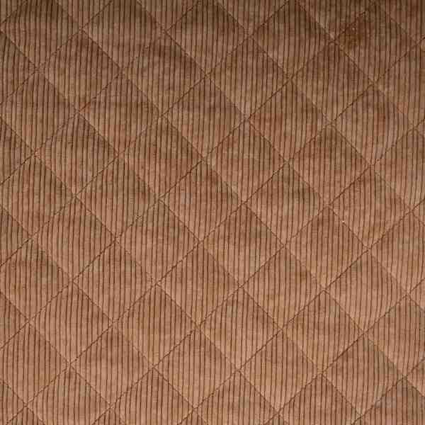 TISSU VELOURS COTELE CAMEL INTERIEUR BEIGE
